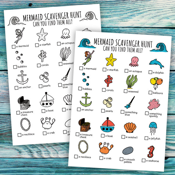 Mermaid Scavenger Hunt