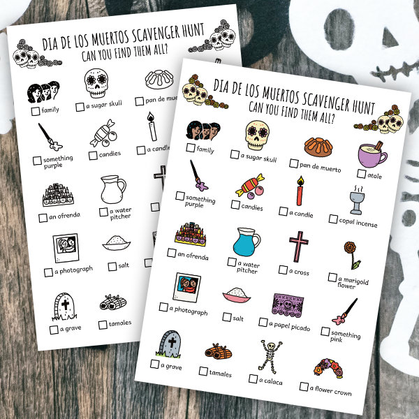 Dia De Los Muertos scavenger hunt