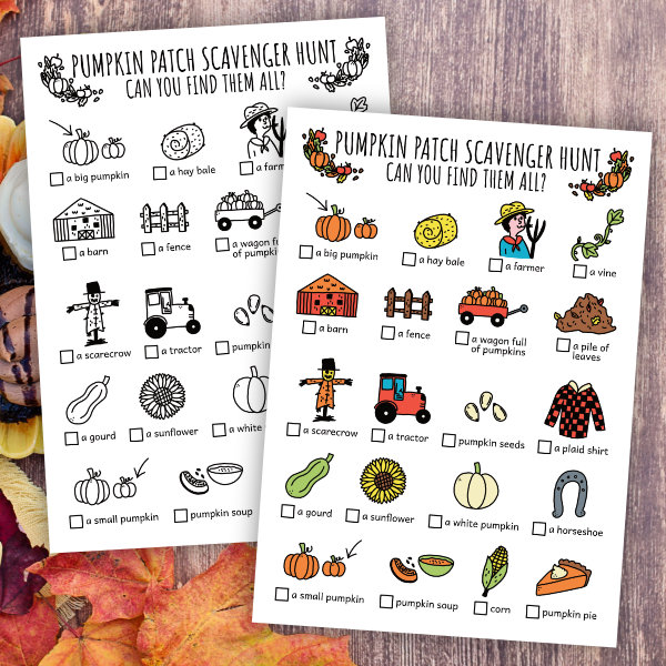 Pumpkin Patch Scavenger Hunt