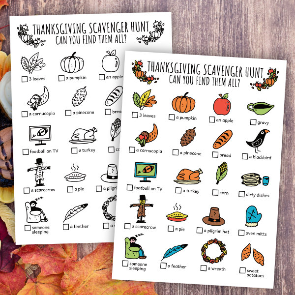 Thanksgiving Scavenger Hunt