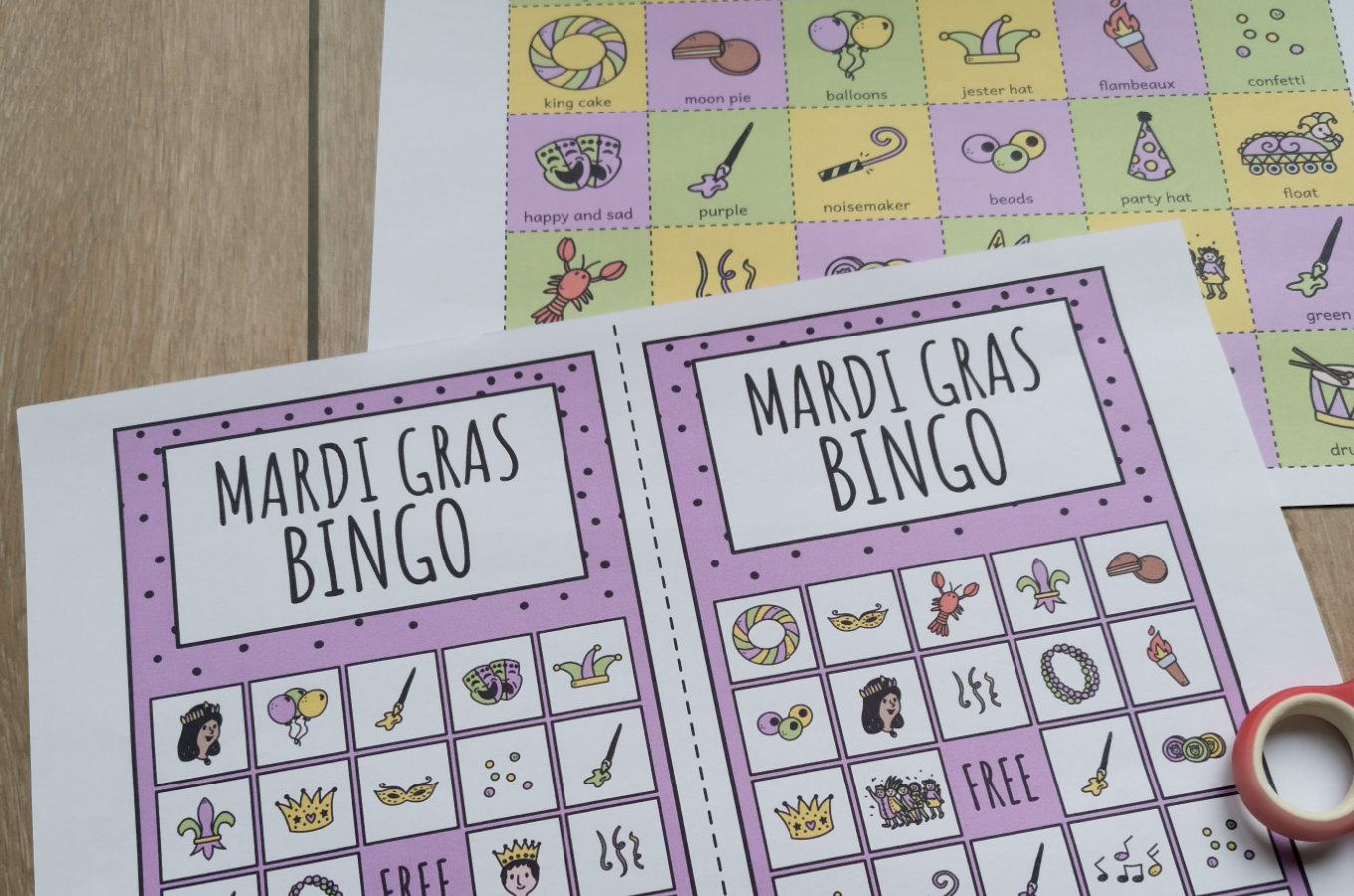 Mardi Gras bingo